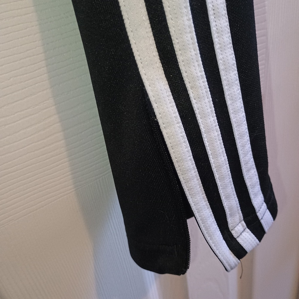 Adidas ClimaCool Athletic Track Pants Black White Stripes Joggers Mens Size S - Picture 13 of 16